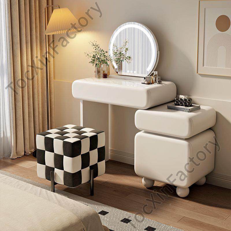 CP2出款岩板奶油风家L居梳无品牌/妆台斗柜新一体租房间轻奢卧室