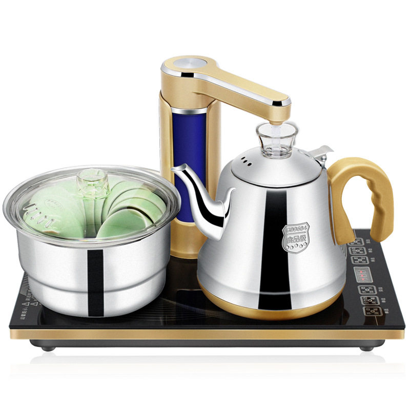 全自动上水三合一电茶炉电热水壶玻璃茶艺炉煮茶器电磁茶具装批发