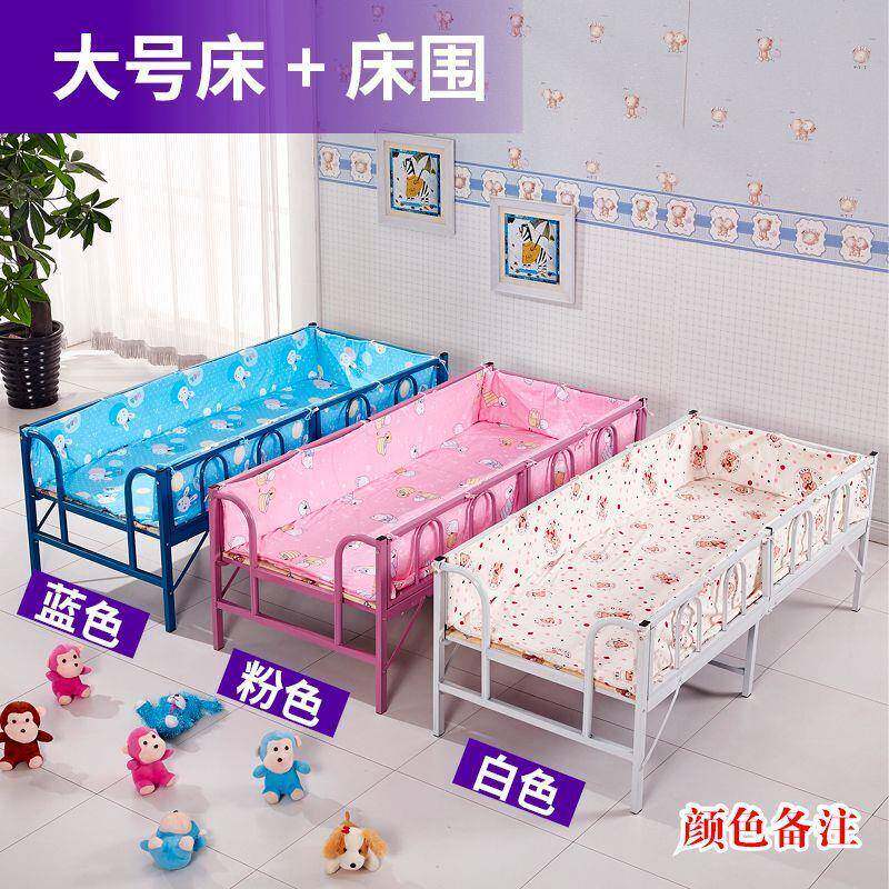 约LN折叠人儿童床带护栏男孩女幼儿园床孩拼接床四折单现代简ESL