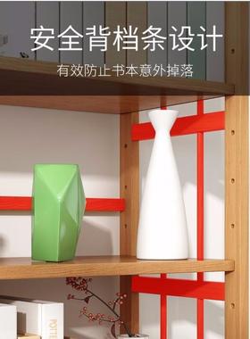 竹书架楠竹置架调简GVZ易书柜落地多层物收纳竹子学用桌上生可节