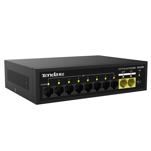 TndaTenda腾腾达络SG1电10PC10口千兆POE供e交换机网集线器AP监控