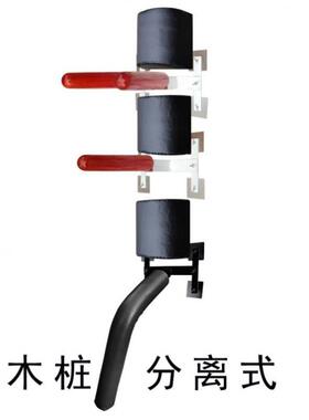 加扫腿功能壁弹簧桩增咏春拳挂木人桩简DPS式易截拳道木人椿竹桩