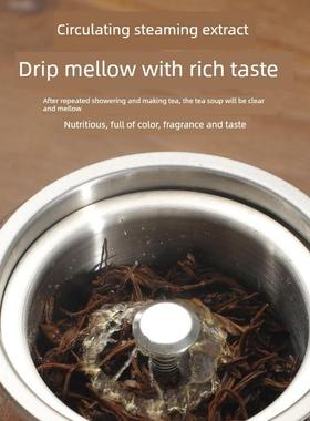 西竹茶机家19129庭办白公蒸茶壶保蒸健壶电喷茶炉汽雾黑茶和茶202