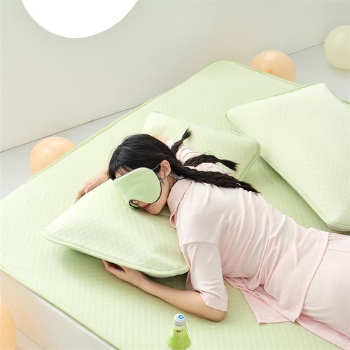 洁帛夏季锦纶凉席学生宿舍凉席双人冰丝凉席三件套2025新款可机洗