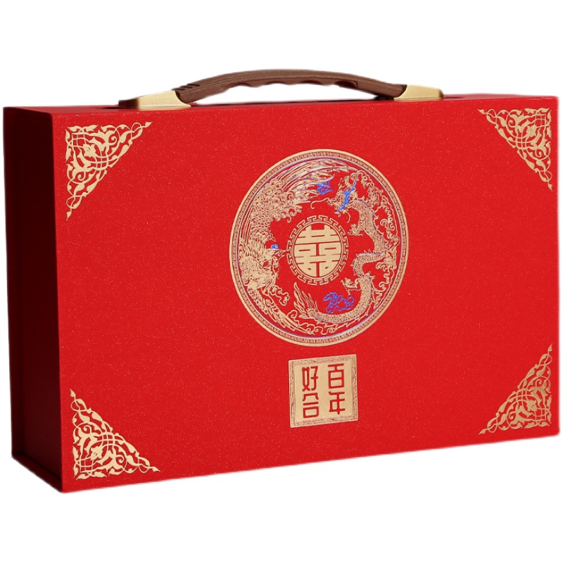 彩礼盒子10万30万订婚礼钱盒子三金盒子礼金盒结婚万元箱子聘礼箱