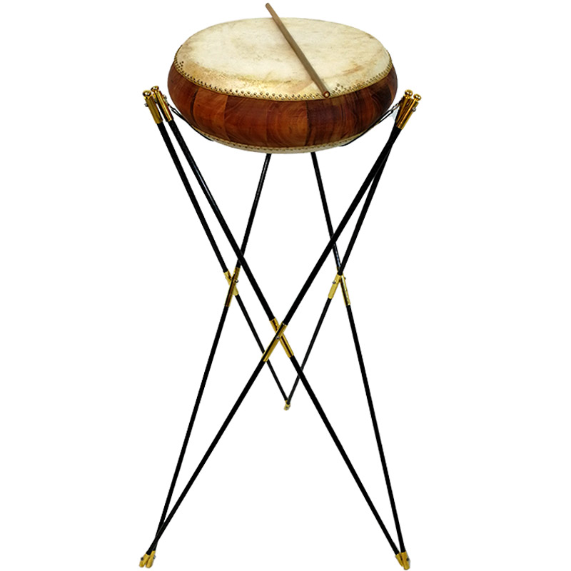 京韵大鼓演出红木书鼓九寸华梨木牛皮鼓折叠鼓架西河