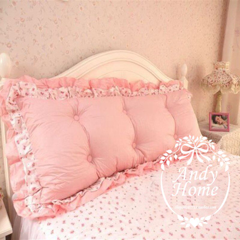 韩版全棉大靠垫 双人床软靠包沙发长靠背垫床床头软包公主含芯