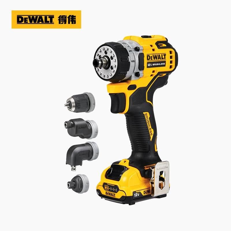 得伟DCD703/706/716多功能无刷电钻12V充电锂电起子机快换冲击钻