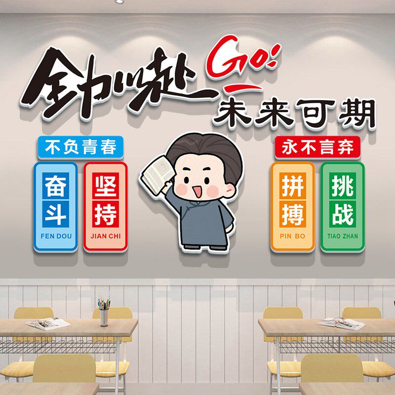 未来可期环创墙面装饰自习室黑板报高考班级文化布置教室励志标语