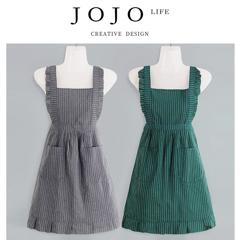 JOJOS L. PD.Wally.围裙公主裙罩衣防污防油家用半身腰丨沃利