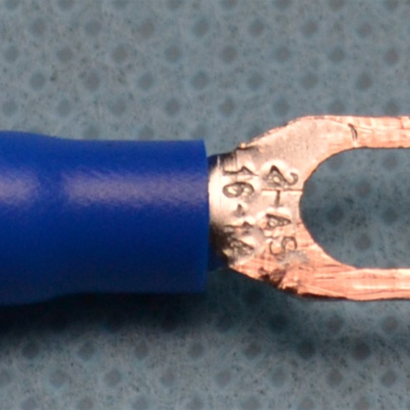 紫铜0.厚SV引进预绝缘叉型冷压接线端头SV2-3 Y型接线端子1000只