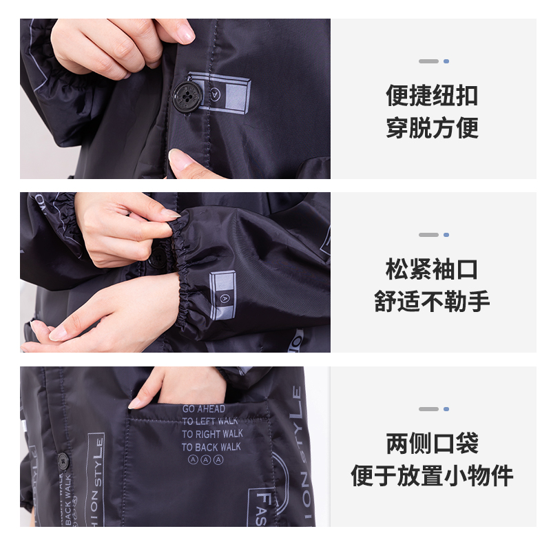 加绒秋冬时尚加厚罩衣男女保暖工作服大人钮扣防水油护衣有袖围裙