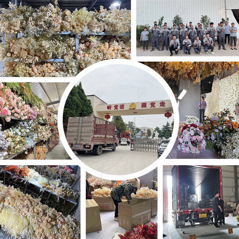 粉色婚庆道具婚礼仿真花排地排花婚礼堂花艺软装订婚宴结婚假花