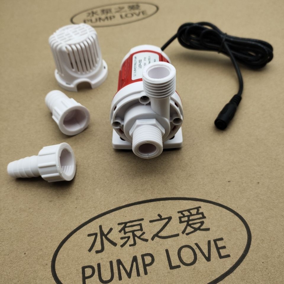 Y1B红白色DCV15W带缺水保护直流无刷水陆两用假山鱼缸潜水泵