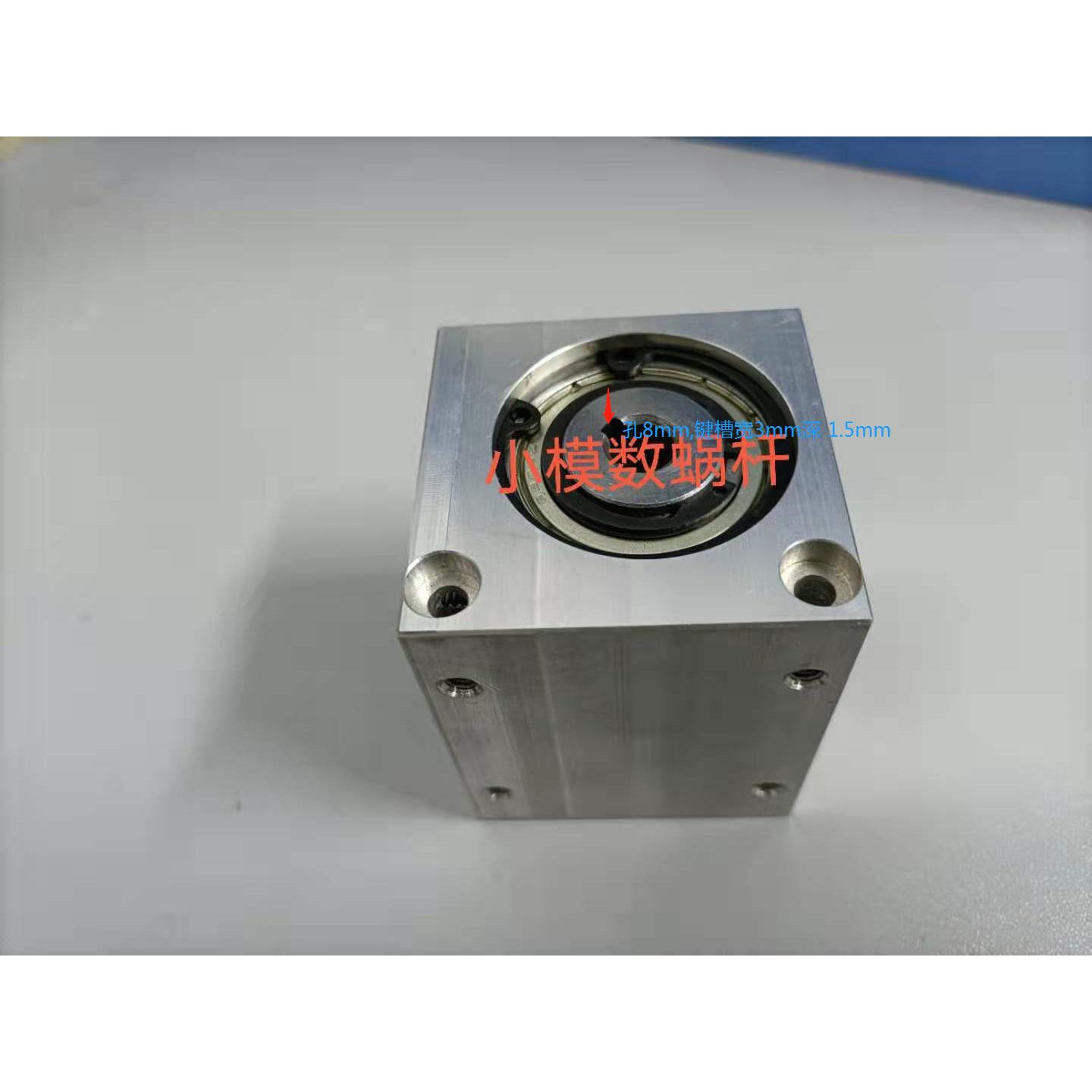 90度直角传动换向齿轮箱 小型伞齿轮转角器 1比1 轴孔键槽+六角