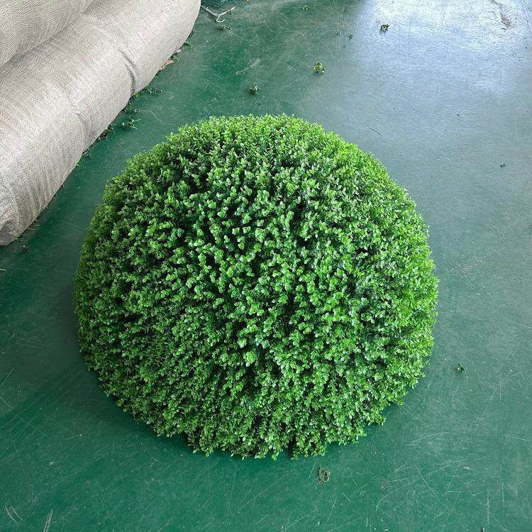 尤加利塑料金钱草球 仿真塑料草球 装饰用品花球米兰草球黄杨草球