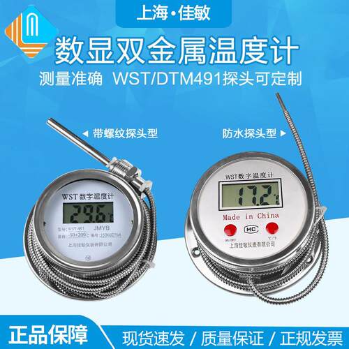 精密数显温度计WST/DTM491高精度酸碱温度表工业防水测温仪测温仪