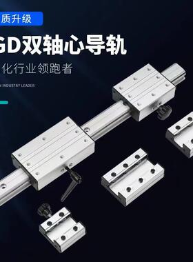 外置双轴心滑块 外置双轴心直线导轨双轴心导轨 LGD6 LGB6 带锁