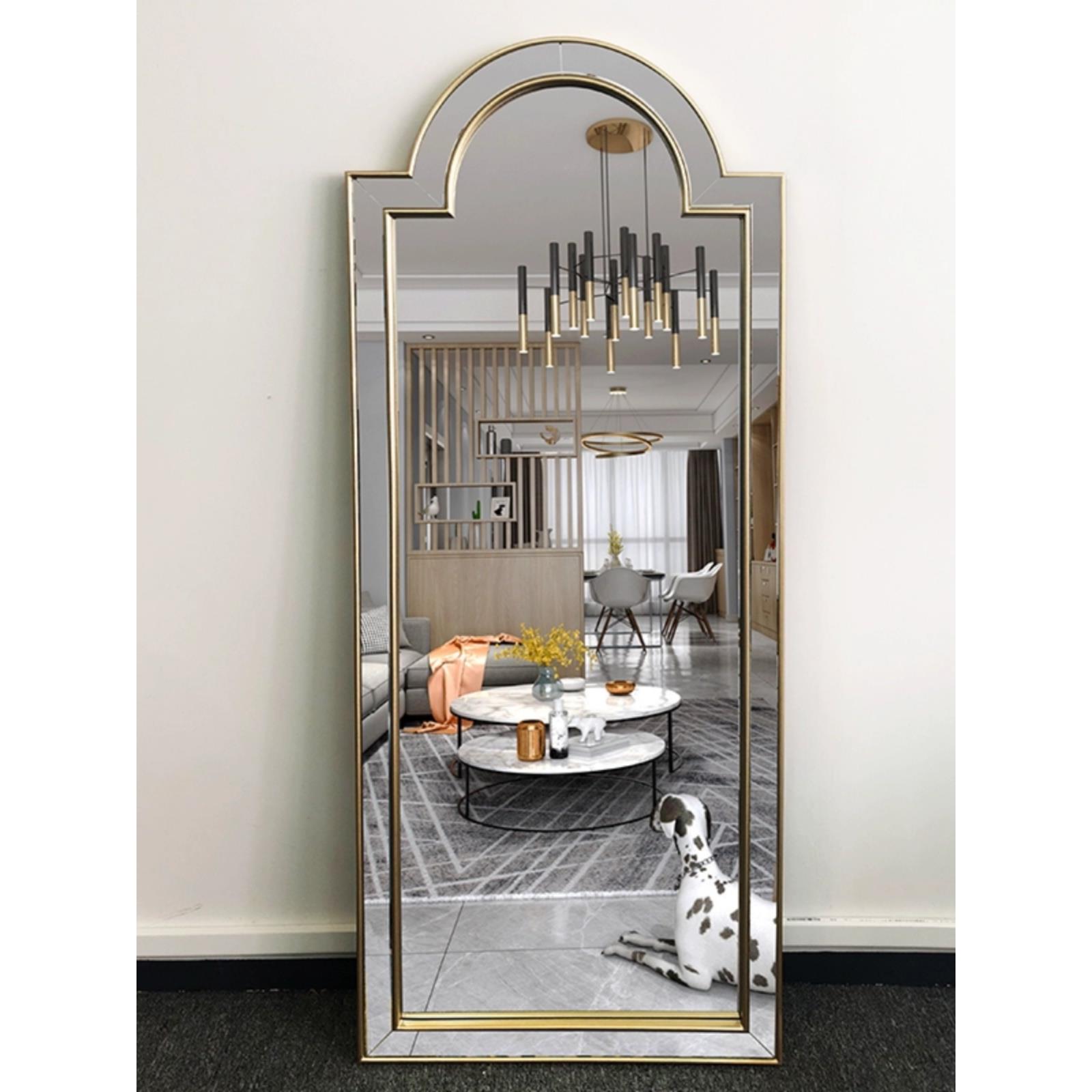 欧i式全身靠墙试家简用镜壁挂卧室试衣大镜子网红ns装饰约006落衣