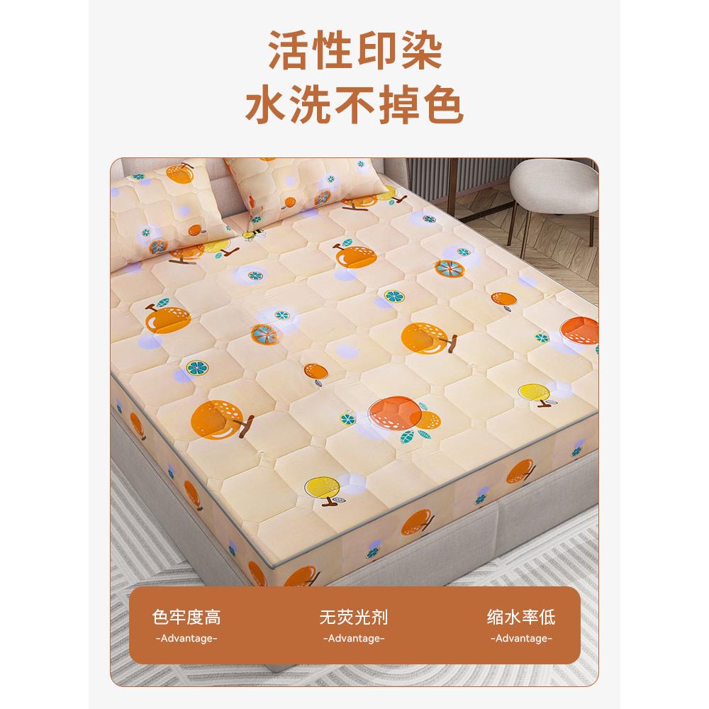 针织面料笠单件夹保棉加厚席梦床思套护防滑床垫套全包njd-0055可
