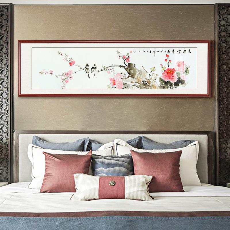 国厅画牡丹挂画花富开贵手绘真迹客沙发CH墨背景墙卧室床头水装饰