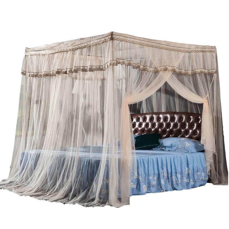 蚊帐单开门.边开不锈钢支架加四柱平02厚落地压脚15m侧床18米/.2.