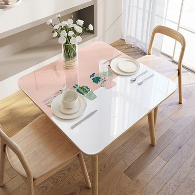 正方形桌布防水防油免洗pvc软玻璃防烫餐桌垫四方桌茶几垫子定制