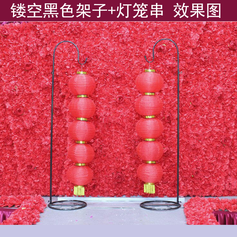 中式灯笼路引婚庆道具宫灯挂钩弯钩铁艺花球路引婚礼用品路引灯