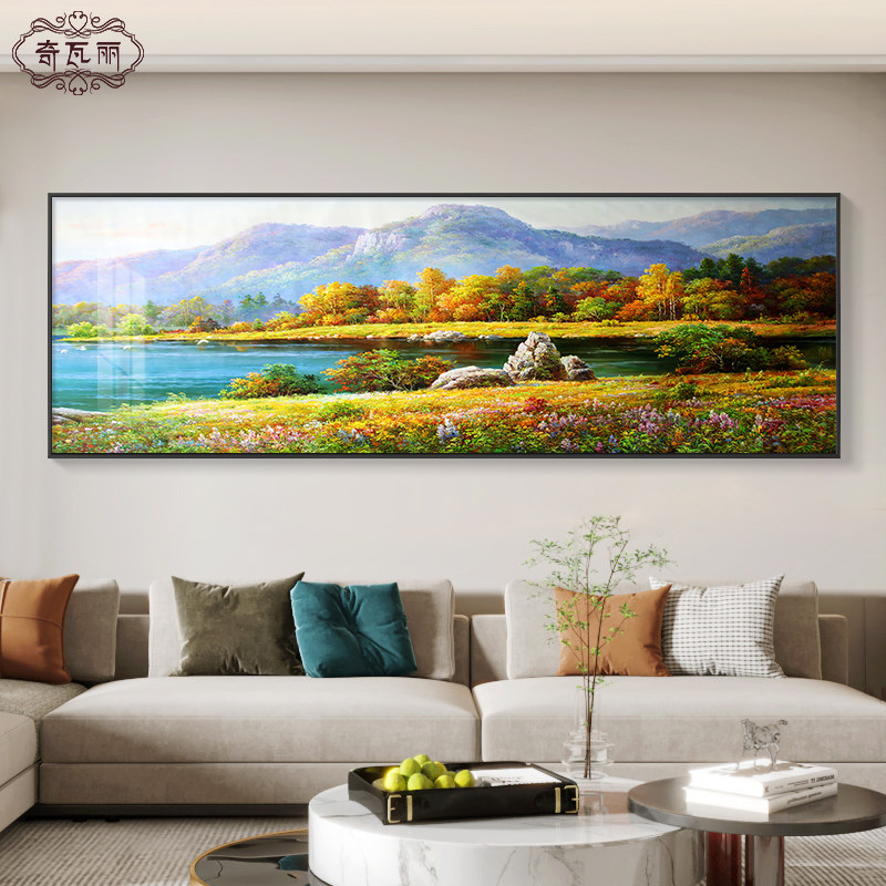 世界名画油画客厅挂画手绘梵高莫奈沙发背景墙装饰画风景卧室壁画