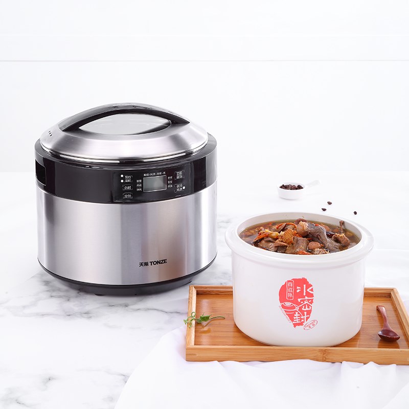 天际不锈钢隔水电炖锅陶瓷大容量全自动煲汤燕窝炖盅家用一锅五胆