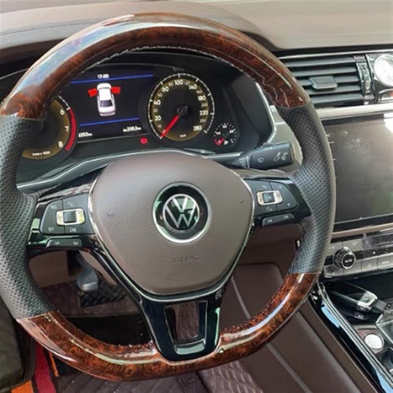 21新款大众id3方向盘真超皮手缝id揽境idx迈腾薄全包汽车把