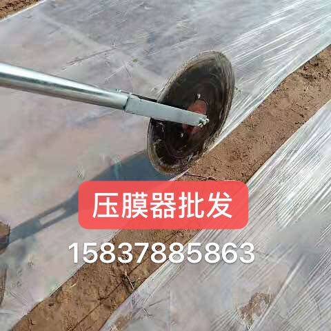 大蒜压膜器 洋葱用压地膜机 盖地膜器覆膜器铺地膜机自动压土圆盘