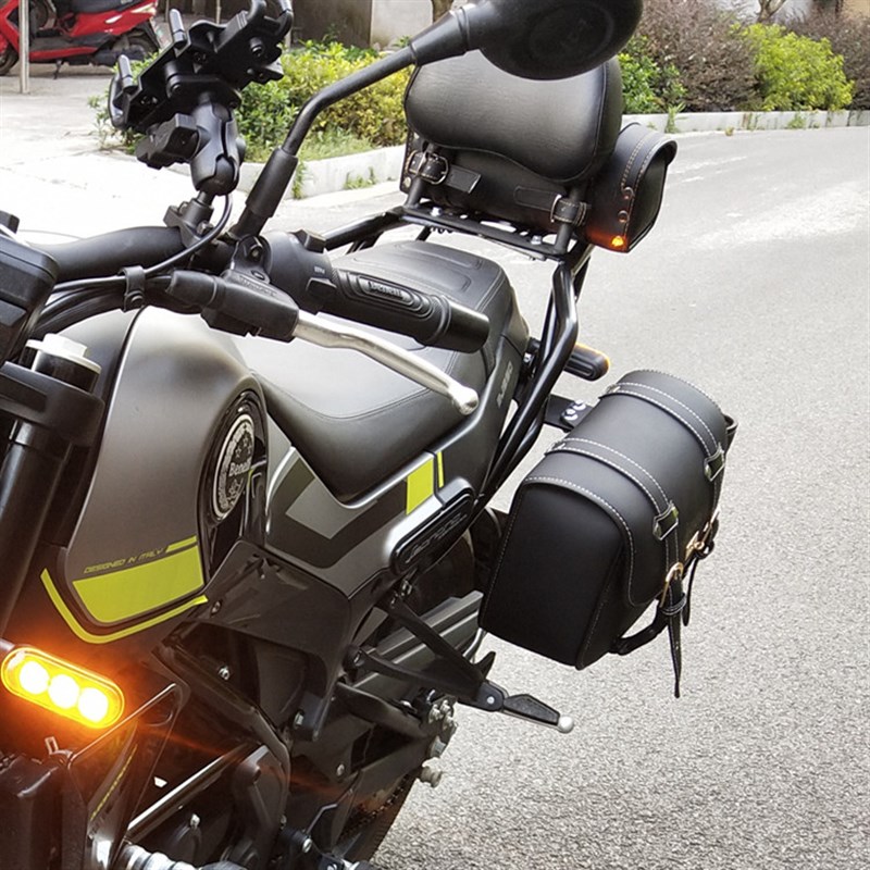 适用于小幼狮0改装后靠背边包BJ0靠背后货架边箱边包护杠尾架