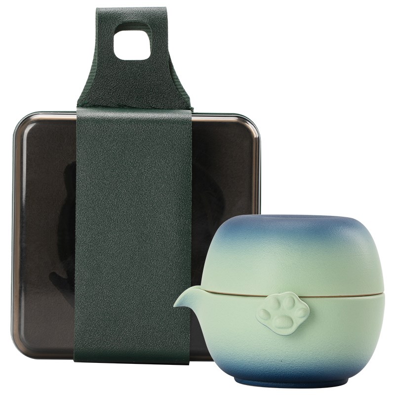 快客杯一壶一杯单个人专用女士手抓泡茶壶茶杯便携旅行茶具小装