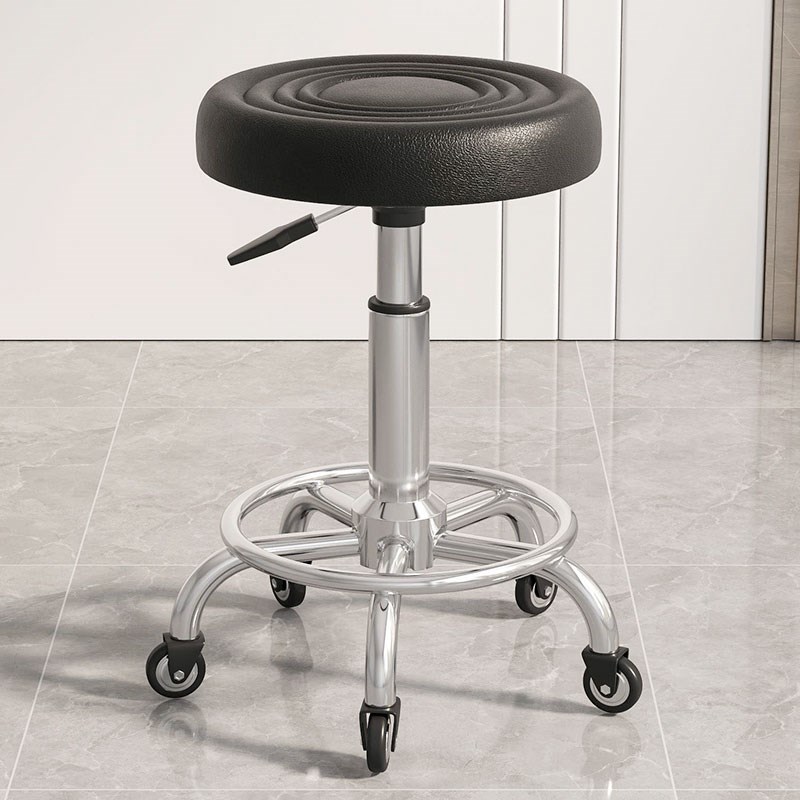 美容凳子滑轮理发店椅美容院专用大工凳升降转椅圆凳美发美甲椅子