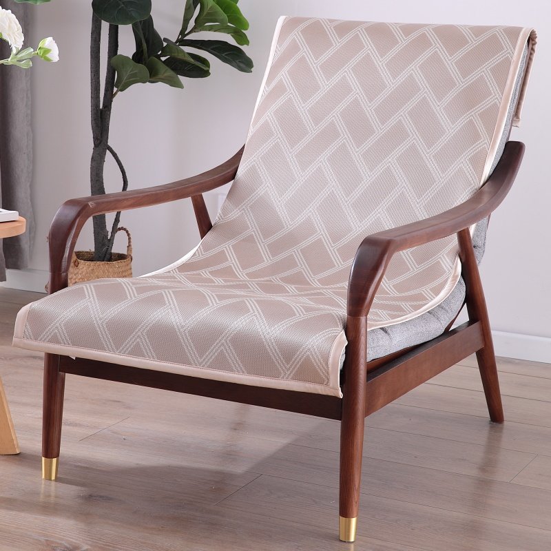 单人沙发凉席坐垫夏季冰丝藤席沙发垫凉垫座垫坐垫靠背一体躺椅垫