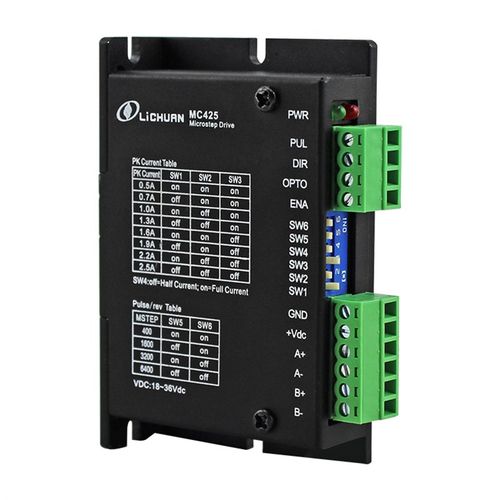 力川小电流两相28/35/39/42步进驱动器MC425E 配直线丝杆步进马达