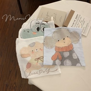 婴儿小方巾纯棉毛巾4层纱布新生儿宝宝口水巾手帕薄款 儿童洗脸巾