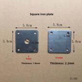 方形烙铁冲头固定底座 中间带5号螺丝孔 中间带孔 方形钢板
