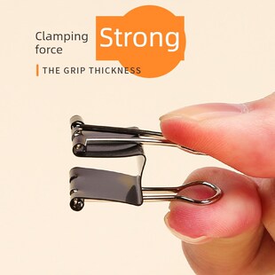 桶小燕尾夹黑色长尾夹铁夹办公文具文件夹持有人小夹强长尾夹信息