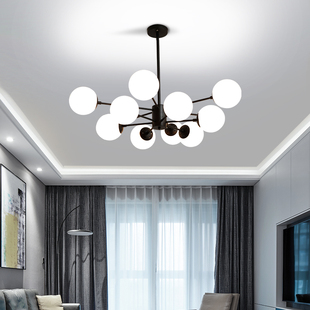 客厅吊灯现代简约大气全屋灯具套餐北欧风格 魔豆卧室餐厅灯饰套装