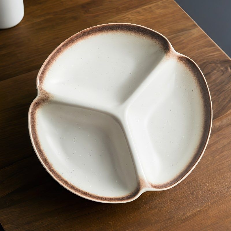 大人减肥餐盘陶瓷分格餐盘分餐盘子快餐盘月子定量三格水果盘家用