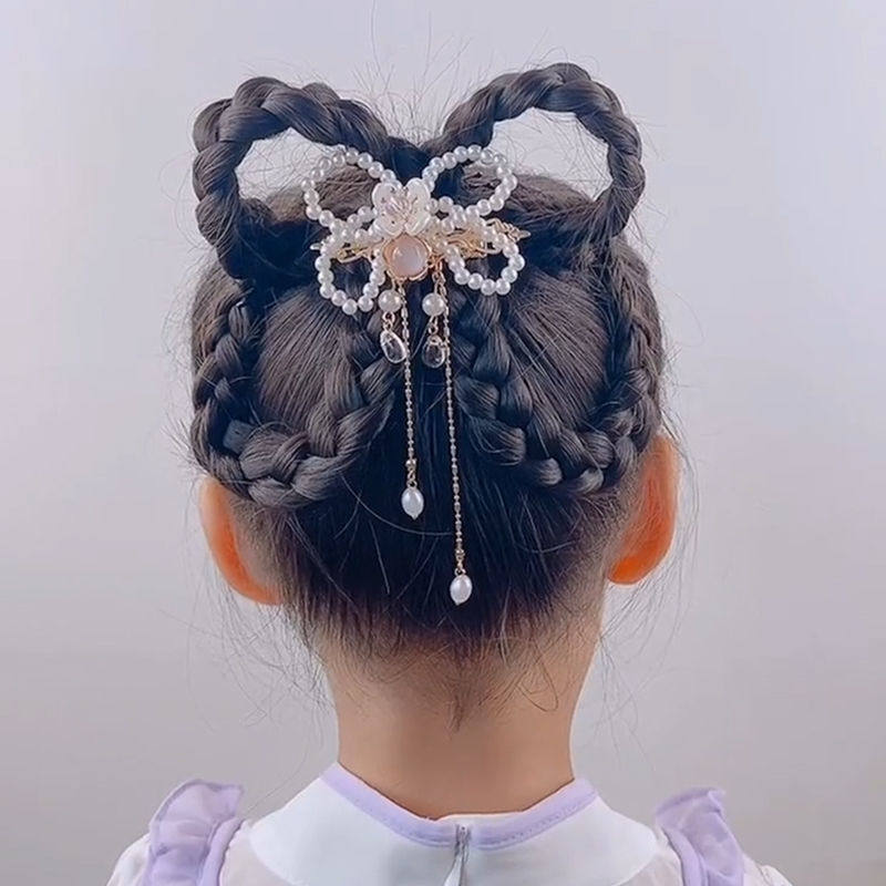古风儿童头饰高品质珍珠流苏蝴蝶发夹边夹女童唐风明制汉服发饰,童装/婴儿装/亲子装,发饰,淘宝优惠券,粉丝福利购,淘宝优惠卷