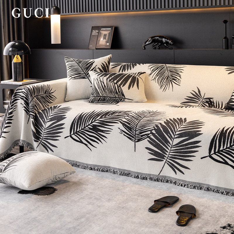 防猫抓雪尼尔沙发盖布四季通用2023新款套罩全包万能防滑垫巾毯子