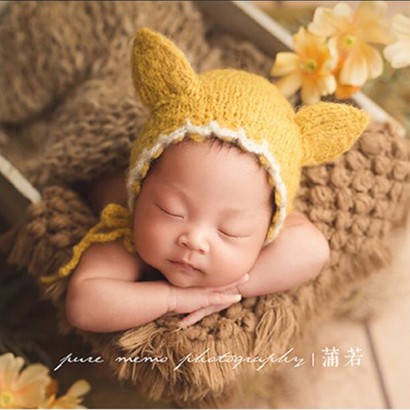 新生儿摄影道具编织菠萝毯婴儿拍照道具影楼宝宝满月照拍摄铺垫毯
