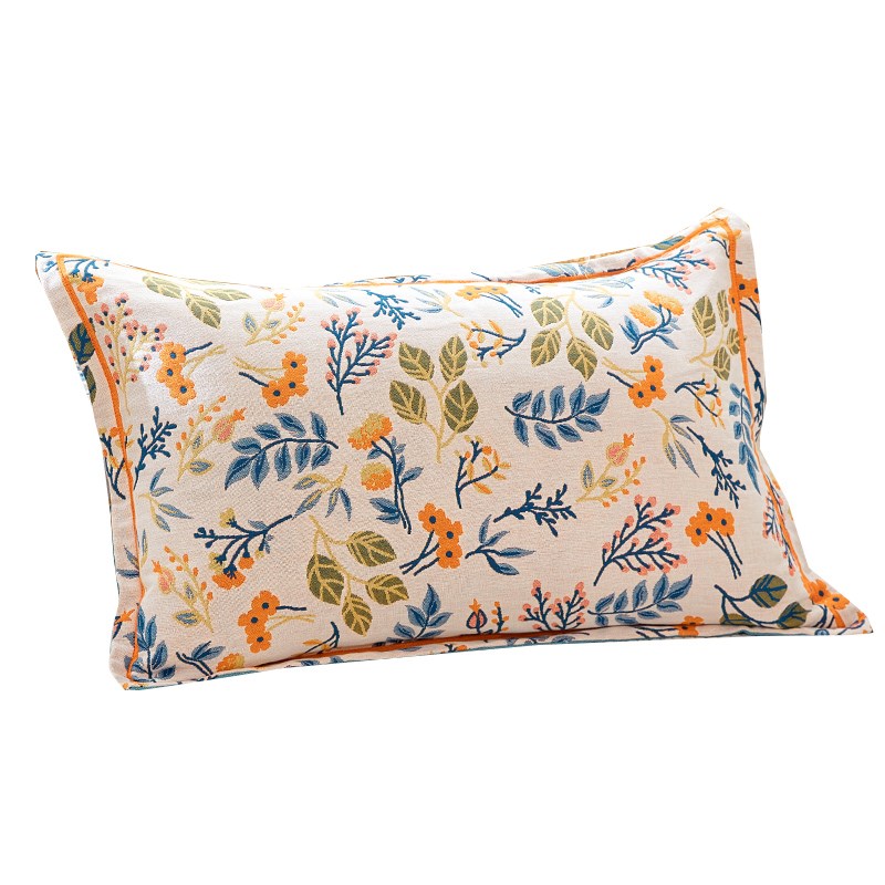 四层纯棉纱布枕套一对装信封式全包防滑单人欧式情侣枕芯套48x74