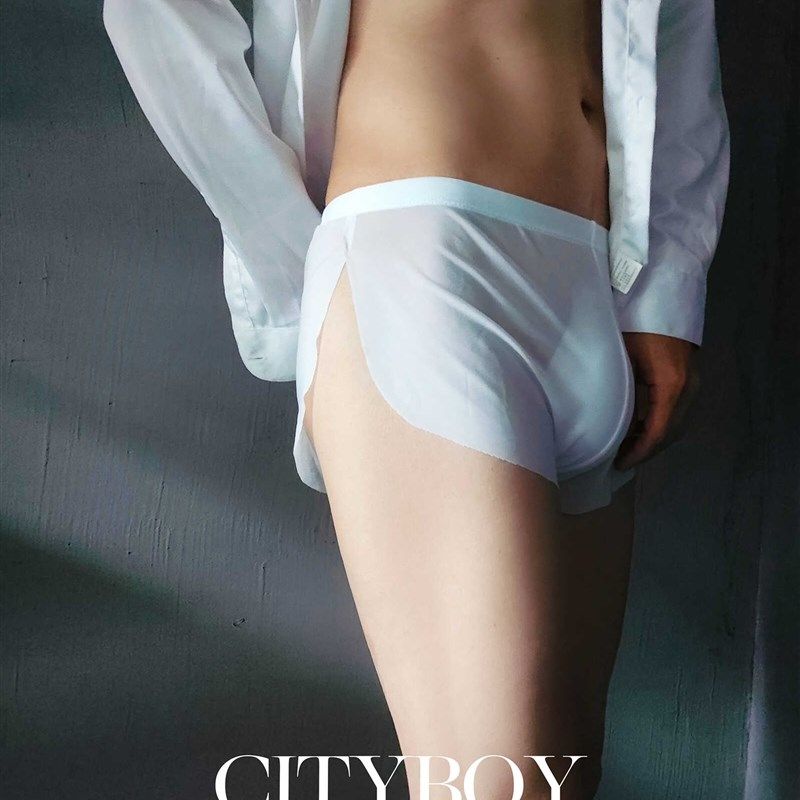 【开叉性感阿罗裤】男士网纱平角裤薄四角青年透气透明夏无痕内裤