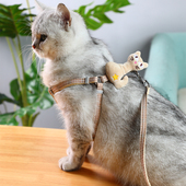 宠物狗狗牵引绳背心式 泰迪比熊小型犬胸背带猫咪遛兔子绳链用品