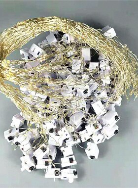 LED10灯花环灯串灯线配件三档带闪高亮七彩50cm灯条DIY娃娃装饰灯