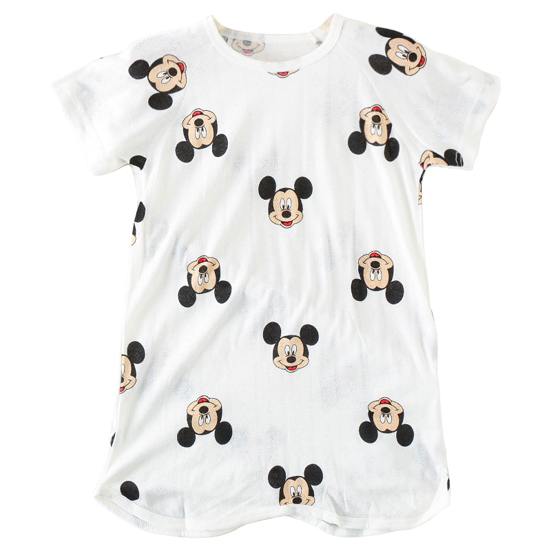 儿童睡衣连体夏季男童短袖睡袍宝宝薄款女童卡通睡裙防踢被竹纤维